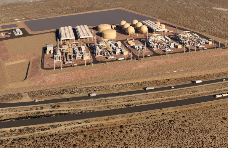 Aerial rendering of the Willow Rock Long Duration Energy Storage facility